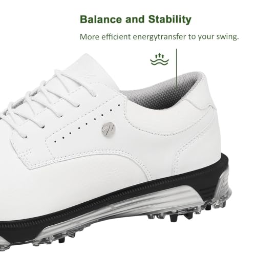 Mens Spikeless Golf Shoes - Size 10.5 - White