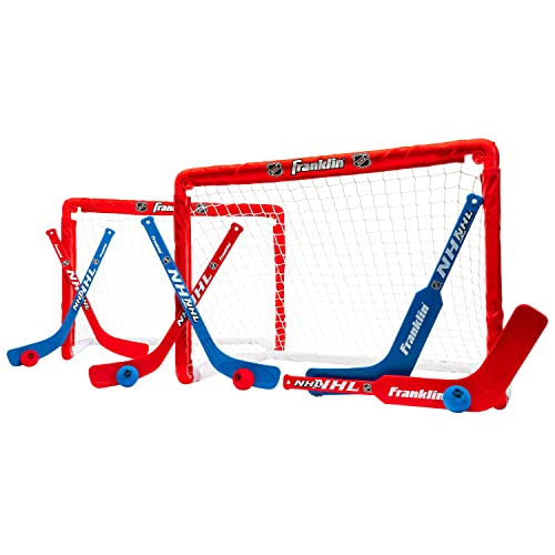 Kids Mini Knee Hockey Goal Set - 2 Nets, Red - Indoor Sports