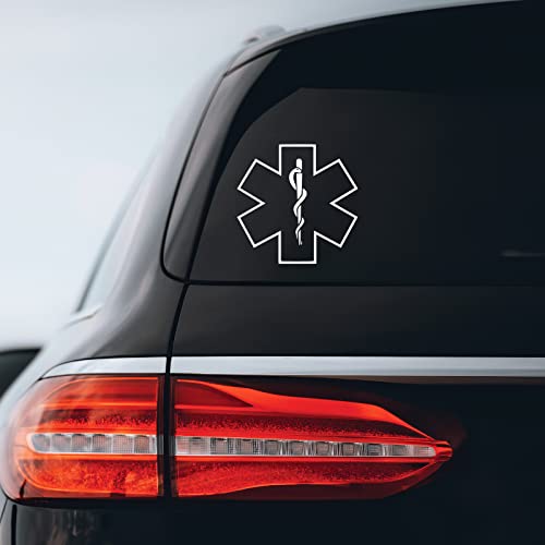 Star of Life Medical Decal - 5" x 5" Vinyl Sticker