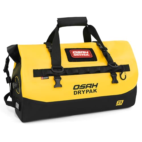 OSAH DRYPAK 25L Yellow Waterproof Duffel Bag – Heavy-Duty Roll-Top Dry Bag