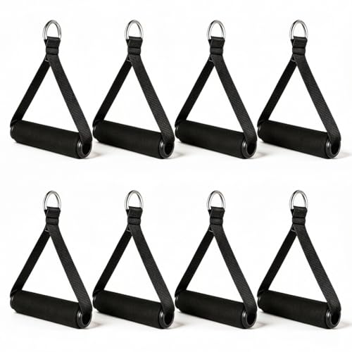 Garneck 8-Pack Resistance Band Handles Set, Foam Grip Exercise Straps for Home Gym