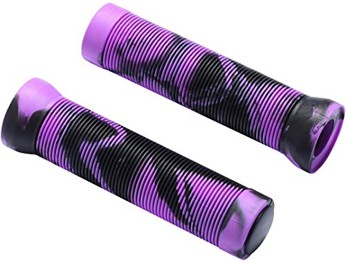 Mountain Bike Handlebar Grips - Soft Non-Slip Rubber - Purple