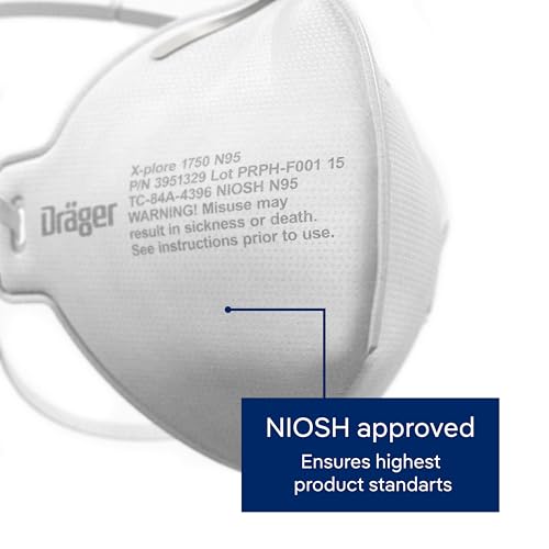 Dr?ger X-plore 1750 C N95 masks made in the US | 20 NIOSH-approved respirators, universal fit