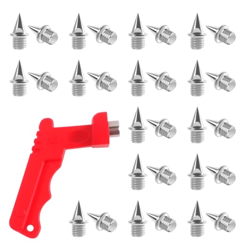 32-Piece 1/4 Inch Stainless Steel Track Spikes with Spike Wrench