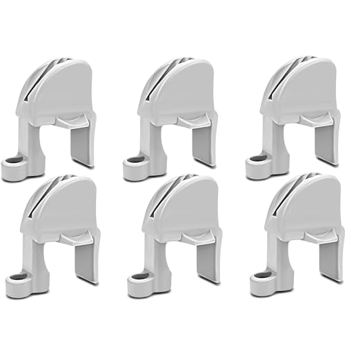 Cendasun Silver 6 Pack Pontoon Boat Fender Clips - Square Rail Docking Hangers