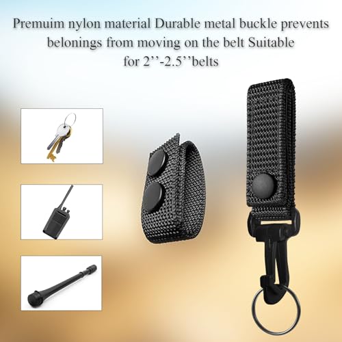 Heavy Duty Nylon Tactical Belt Keepers - 6 Clips for Law Enforcement