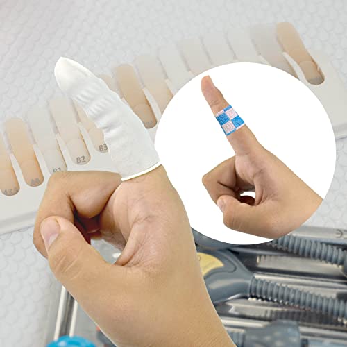 Disposable Finger Cots - 100 Pcs Latex Anti-Static Protectors, Medium Pink