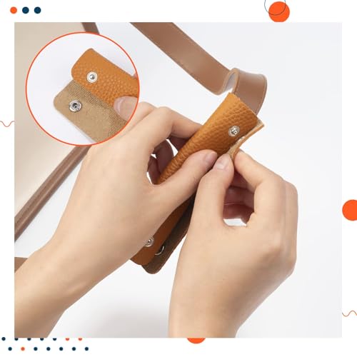 Leather Wrap Luggage Grip Protectors - 2-Piece Set, Brown
