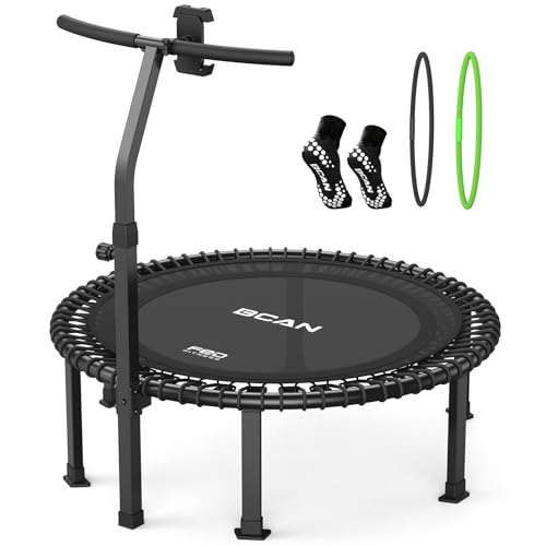 Bungee Rebounder Trampoline with Adjustable Handle - 40in Black