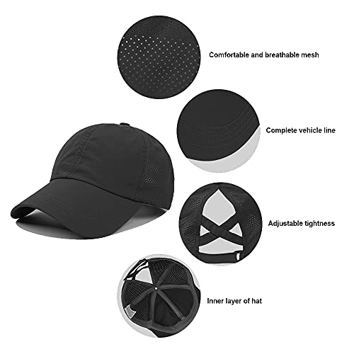 Shamrock Green Baseball Cap - Breathable Sun Hat for Men & Women - Black