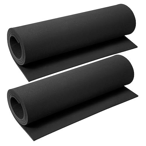 AMZQNART 5mm EVA Foam Sheets Roll 16x59in Black, 2PCS for cosplay armor & props