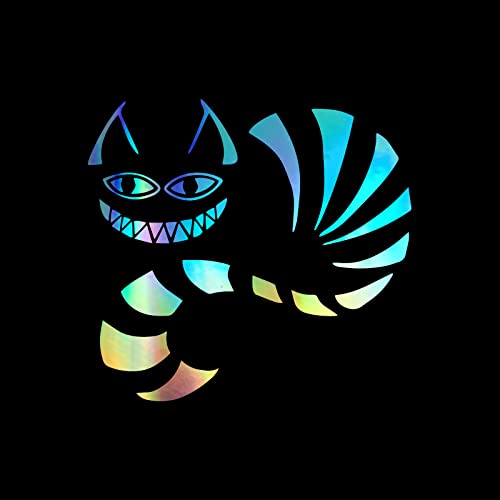 Cheshire Cat Vinyl Decal Sticker - Holographic, 5.5" x 5"