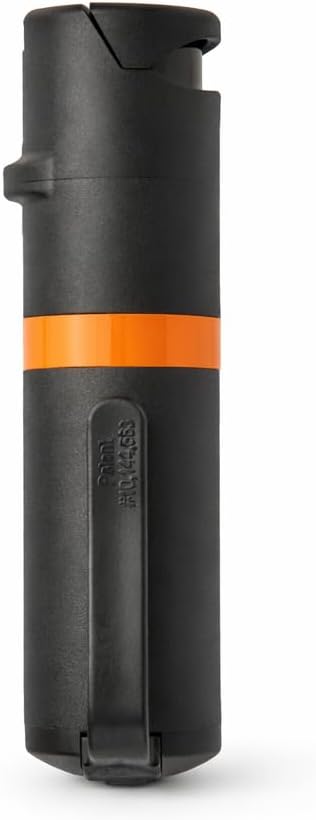 POM Pepper Spray Pocket Clip, Quick Flip Top Safety, Maximum Strength OC Formula with UV Marking Dye, Safe Compact and Tactical Design for Everyday Carry, 25 Bursts, 10 ft Range, 0.5 fl oz