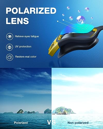 ZIONOR A6 Polarized Mirror Gold Swim Goggles - Anti-Fog & UV Protection