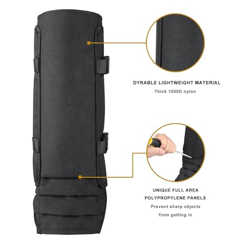 Snake Gaiters for Men & Women - Adjustable Size - Black