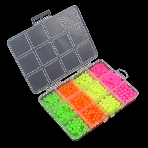 1000pcs Bright Color Plastic Fishing Beads for Lures 4mm-6mm