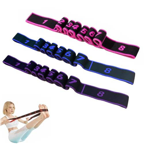 Adjustable 8-Section Resistance Band for Stretching & Yoga