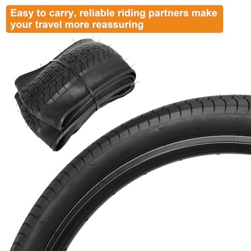RUTU 2 Pack 26x2.35 Folding Bike Tires with Inner Tubes - Bicycle Replacement