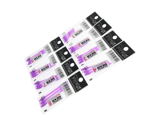 Cosmodarts Fit Shaft 7 Size Slim Spin Clear Purple Dart Shaft for Fit Flight Series