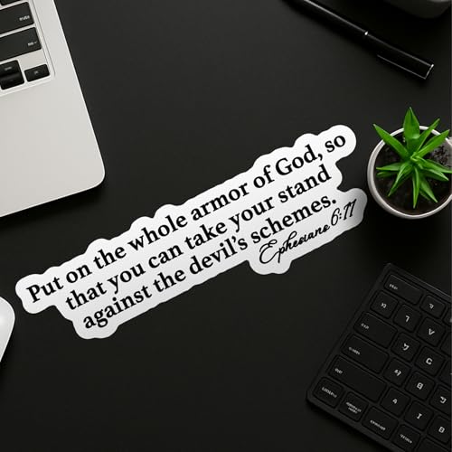 Ephesians 6:11 Bible Verse Vinyl Sticker - 8" Wide (2-Pack)