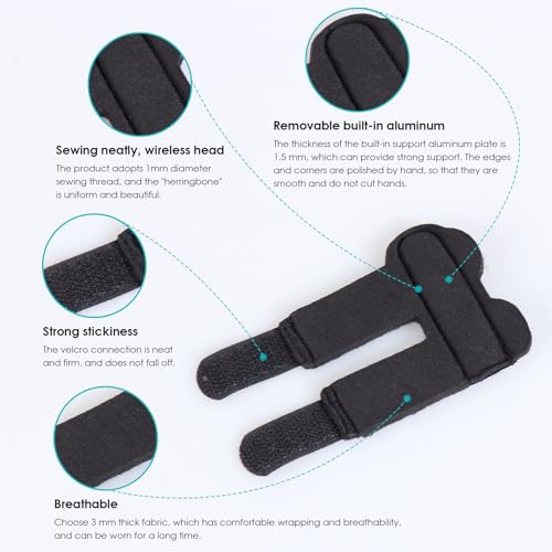 Universal Finger Splint Brace for Arthritis & Sprain Relief - 2 Pack
