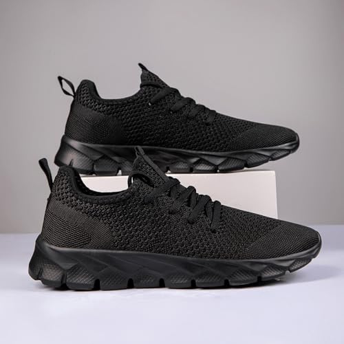 YITUHIO Men’s Running Shoes - Black 9.5 Lightweight Athletic Sneakers