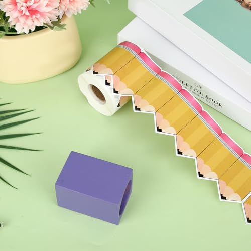 59 Ft Pencil Classroom Bulletin Border Roll, Self-Adhesive Pencil Paper Die Cut Cutouts Board Trims Back to School Bulletin Board Decor for School Office Blackboard