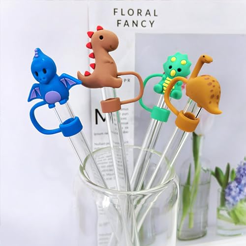 Dinosaur Straw Covers for 30/40 oz Tumblers - 4 Piece Set