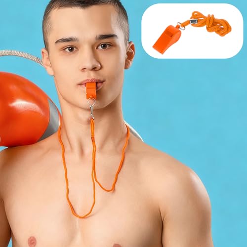 Emergency Whistle with Lanyard - 2 Pack, Loud & Clear