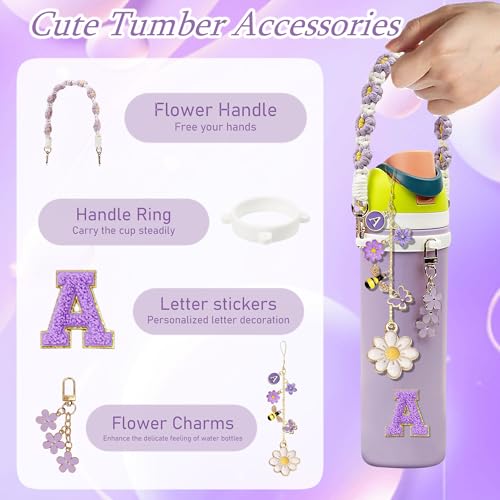 Owala Bottle Accessories Set - Purple Charm & Strap - M