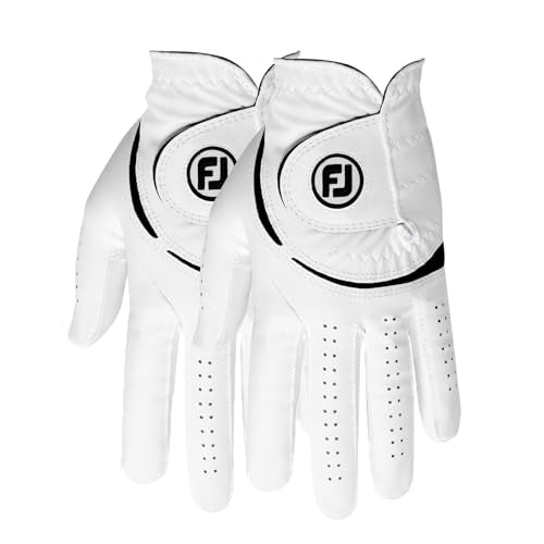 WeatherSof Golf Glove - Women's Left Hand, White, Medium, 2-Pack