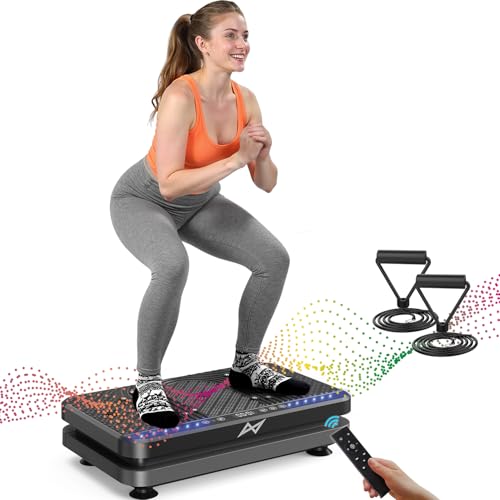Vibration Plate Fitness Machine for Full Body Workout - Black/Gray