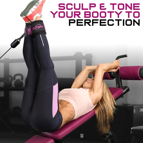 Walito Ankle Straps for Cable Machines Black Rose - Glute & Leg Workout Accessories