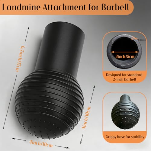 Barbell Landmine Attachment - 360° Rotation, Anti-Slip Base, Portable Design