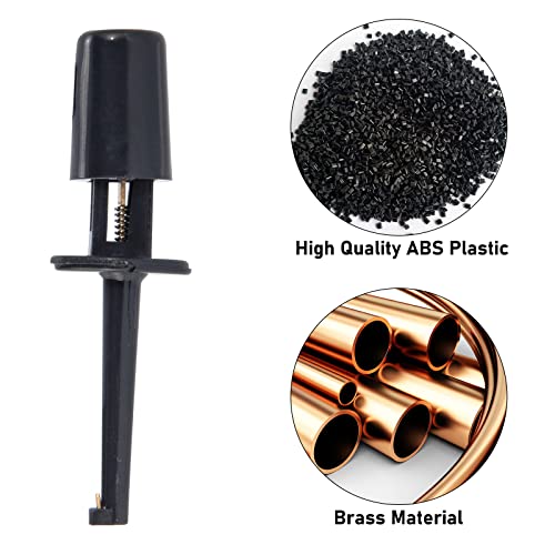 Fly Hook Hackle Pliers - 10PCS Plastic Fishing Tool, Black