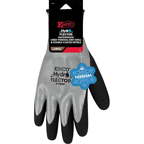 Kinco - Hydroflector Lined Waterproof Nitrile Work Gloves, Extra Warm, (1886P)