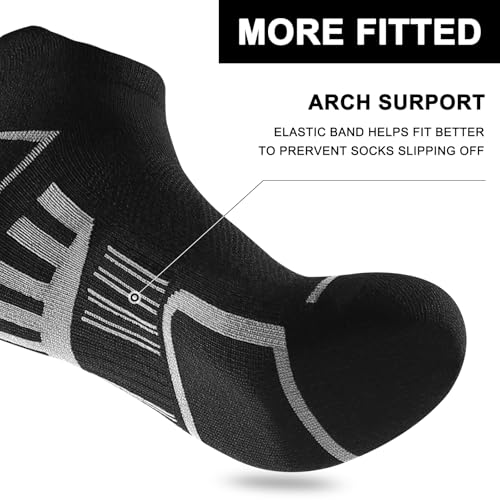 Men's Ankle Socks - 12 Pairs Casual Low Cut - Black