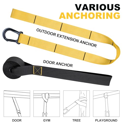 Suspension Training Kit for Home & Travel Fitness with Handles & Door Anchor
