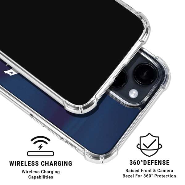 iPhone 15 Clear Phone Case - Official NFL Denver Broncos Design