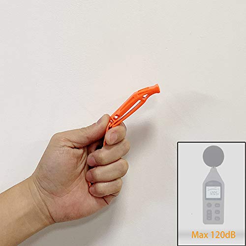 Emergency Whistle with Lanyard - Orange 3 Pack for Safety
