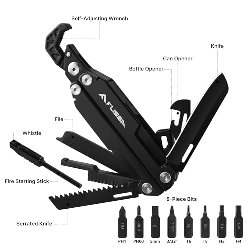 FLISSA 16-in-1 Multitool Wrench - Compact EDC Multi Tool for Camping & Everyday Use