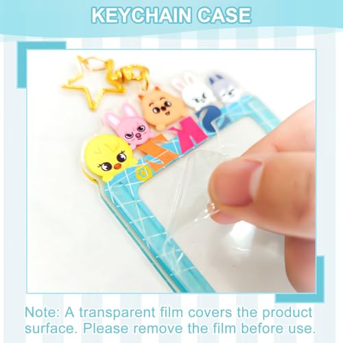 Cute Animal Photo Card Holder Keychain - ID & Credit Card Case
