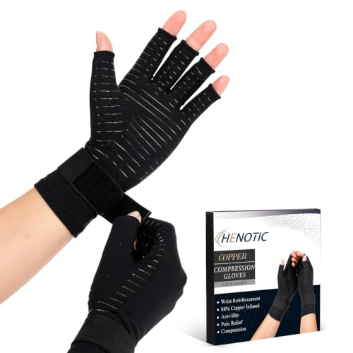 Copper Compression Arthritis Gloves - Small/Medium Pair