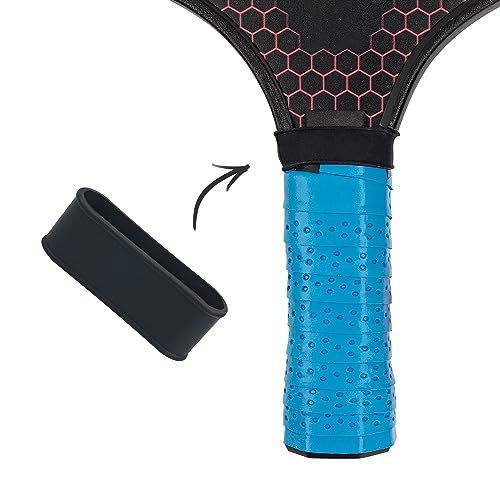 4-Piece Silicone Pickleball Racquet Grip Bands - Flexible Overgrip Seal