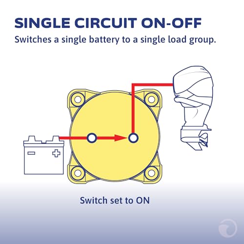 Blue Sea Systems e-Series On/Off Battery Switch 350A - Marine Electrical Control