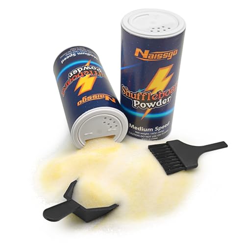 Shuffleboard Sand Powder Set - 2 Cans Medium Speed with Brush & Pan