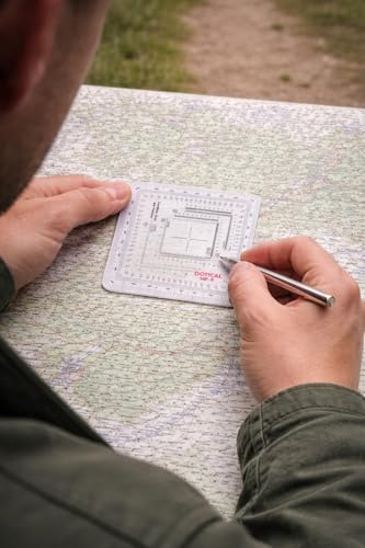 Military Grid Map Reading Tool with UTM & MGRS Scale for Land Navigation