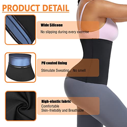 Waist Trimmer Sauna Suit for Women - S/M - Blue
