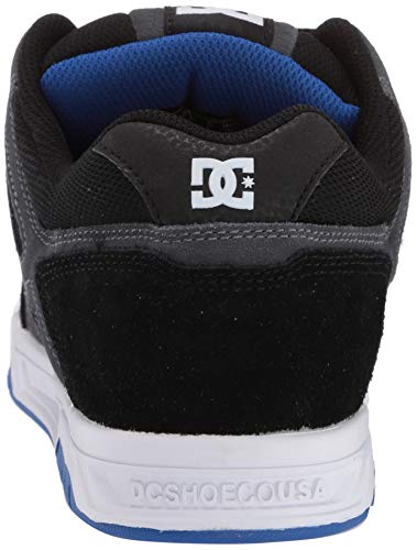 DC mens Stag Low Top Skate Shoe, Black/Blue, 11 US