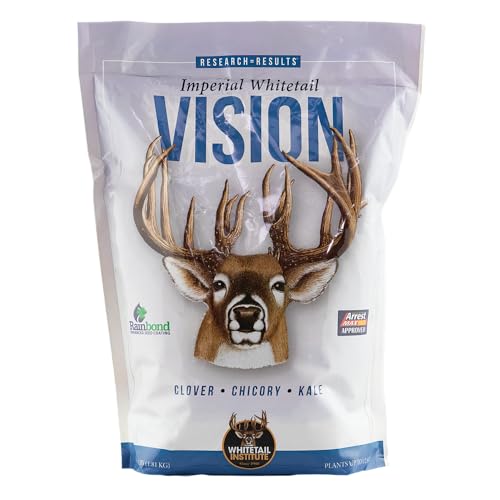 Whitetail Institute Vision Deer Food Plot Seed - 4 lbs for 0.5 Acres, Perennial Blend with Clover, Chicory & Kale